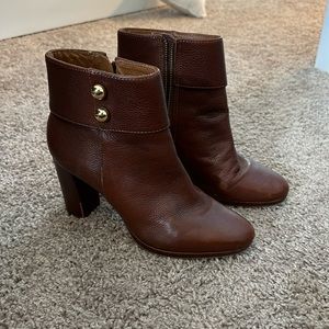 Kate Spade Brownleather side zip ankle boot